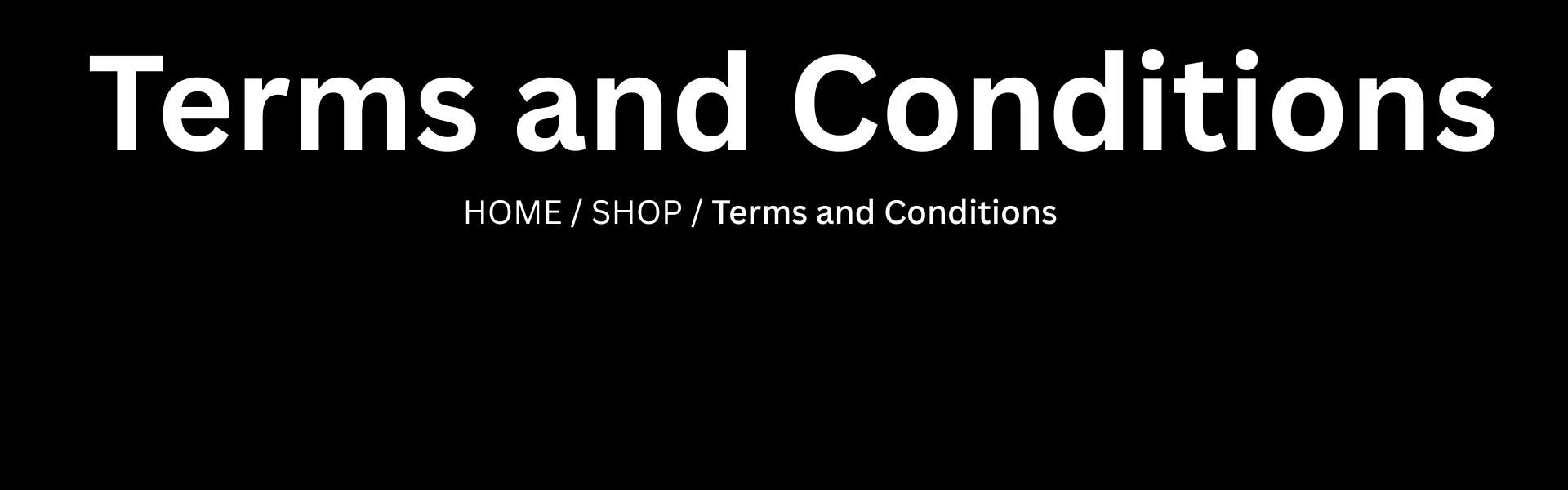 Terms and Conditions